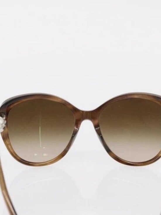 CHANEL Sunglasses plastic Brown CC Auth BA8711V main image 12